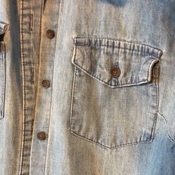 Vintage Button Up Chambray High-Low Dress - Picture 3 of 4